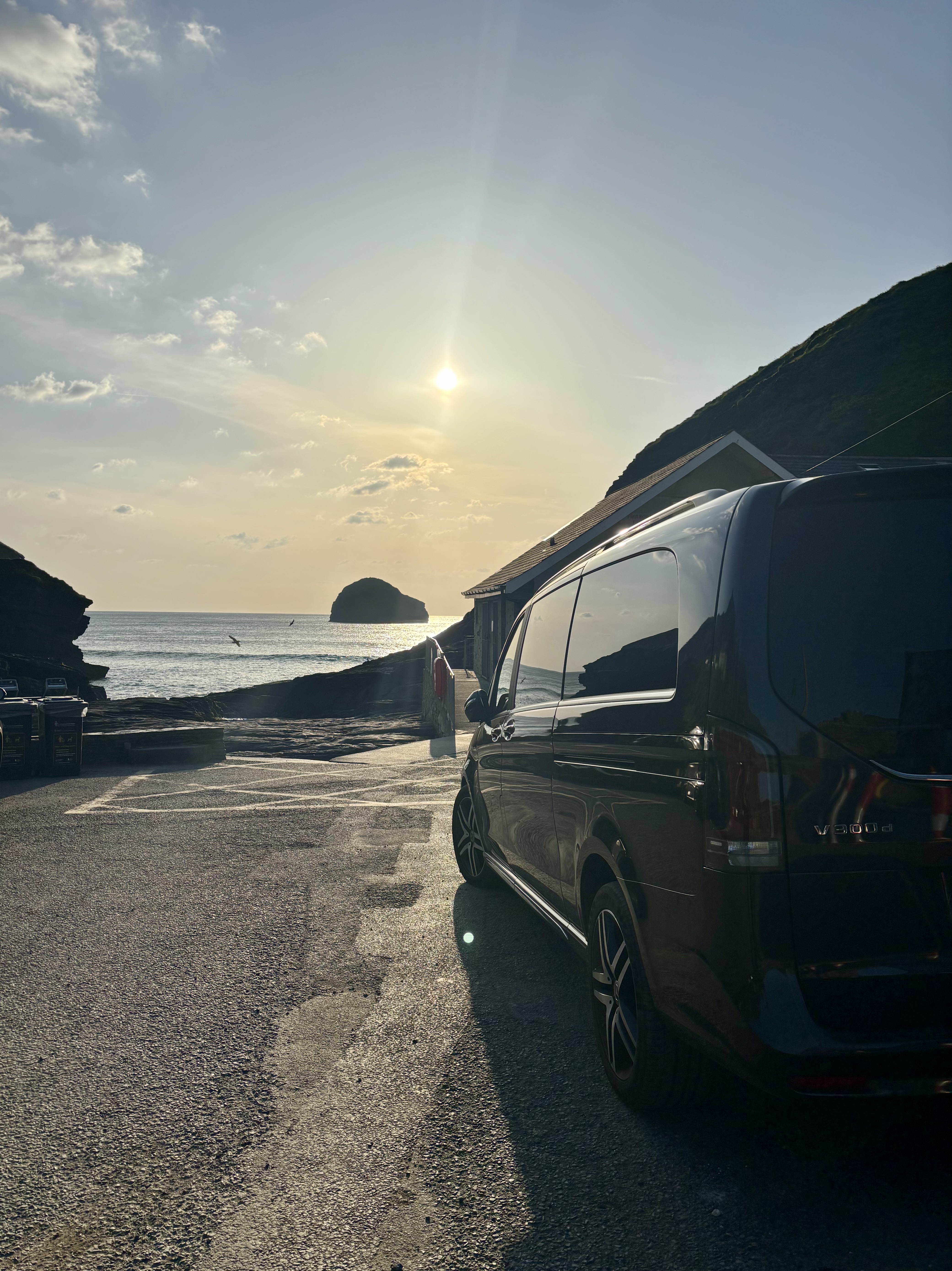 Mercedes V-Spora on the Cornish coast